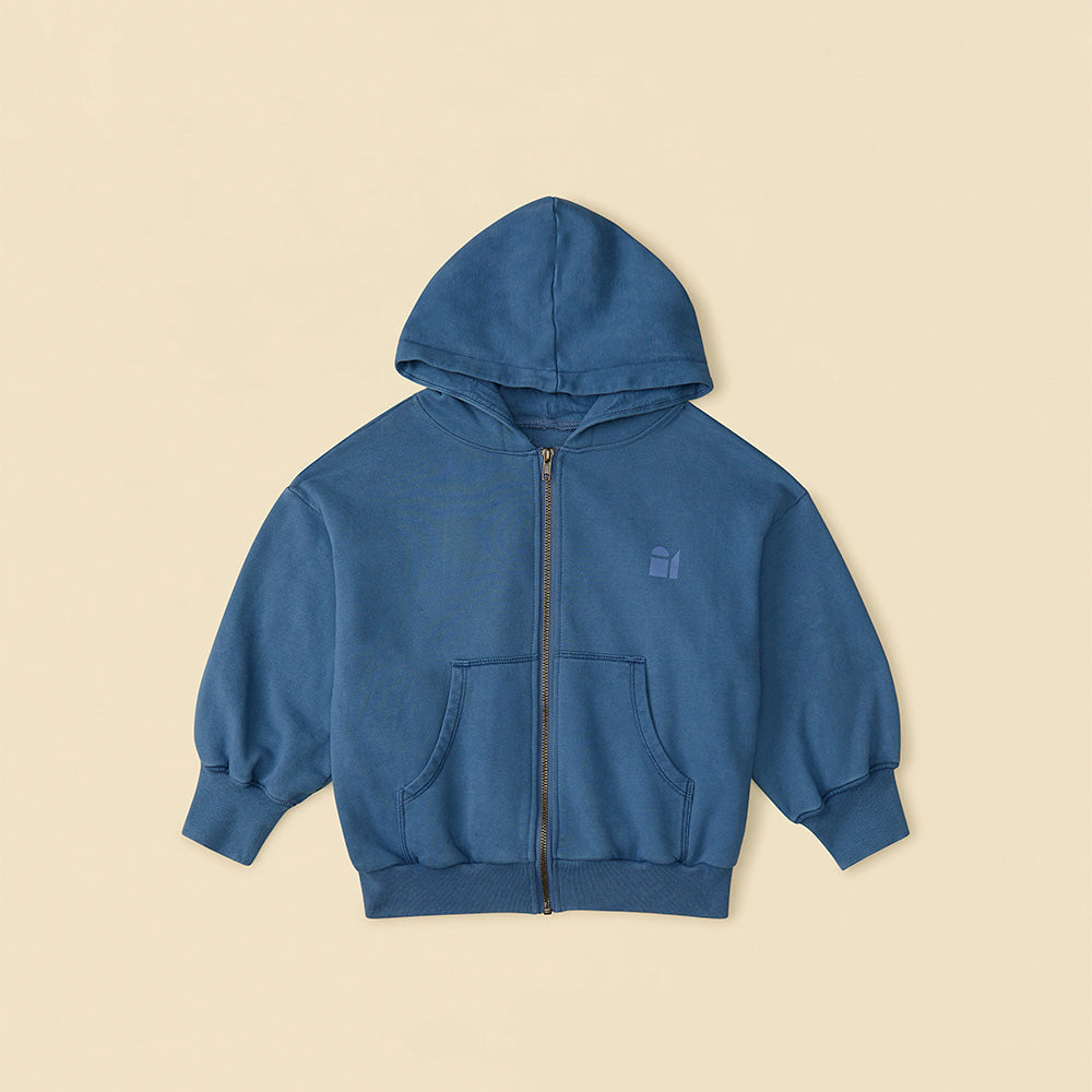 Natural Dye Everyday Zip Up in Indigo