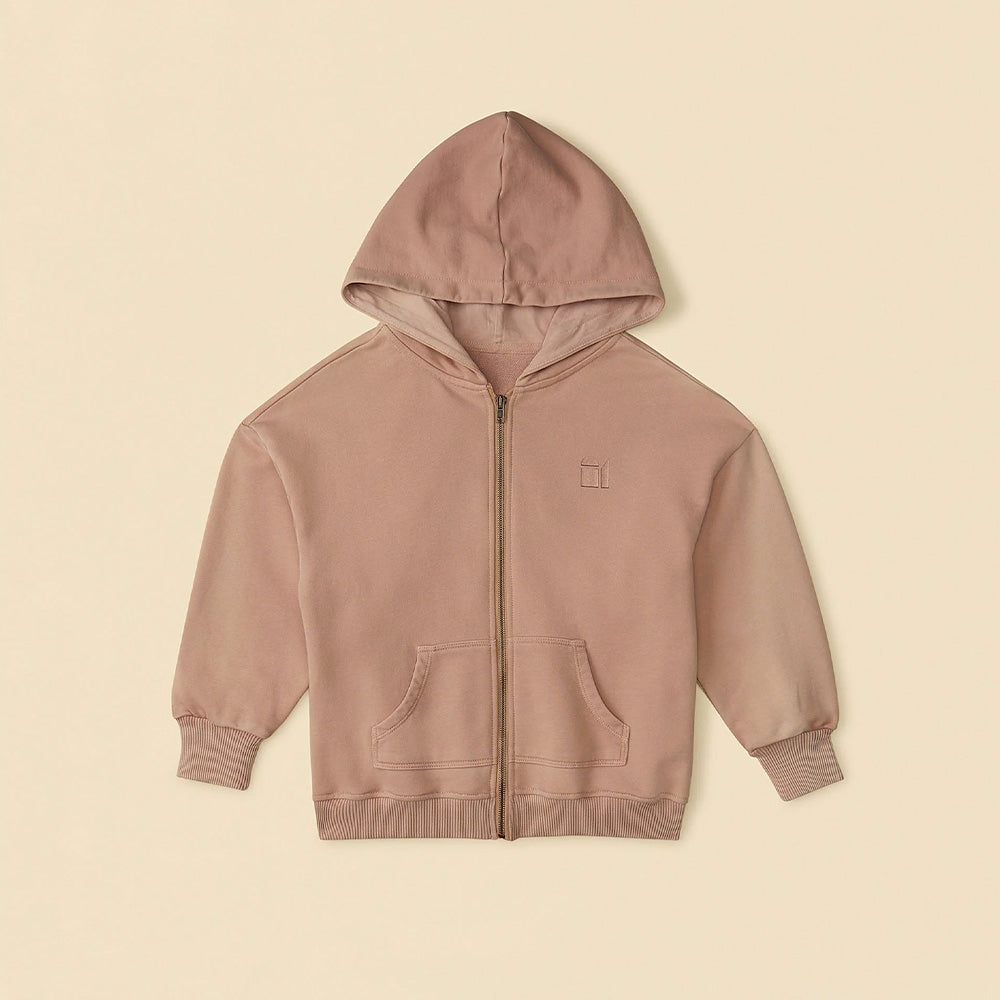 Natural Dye Everyday Zip Up in Onion